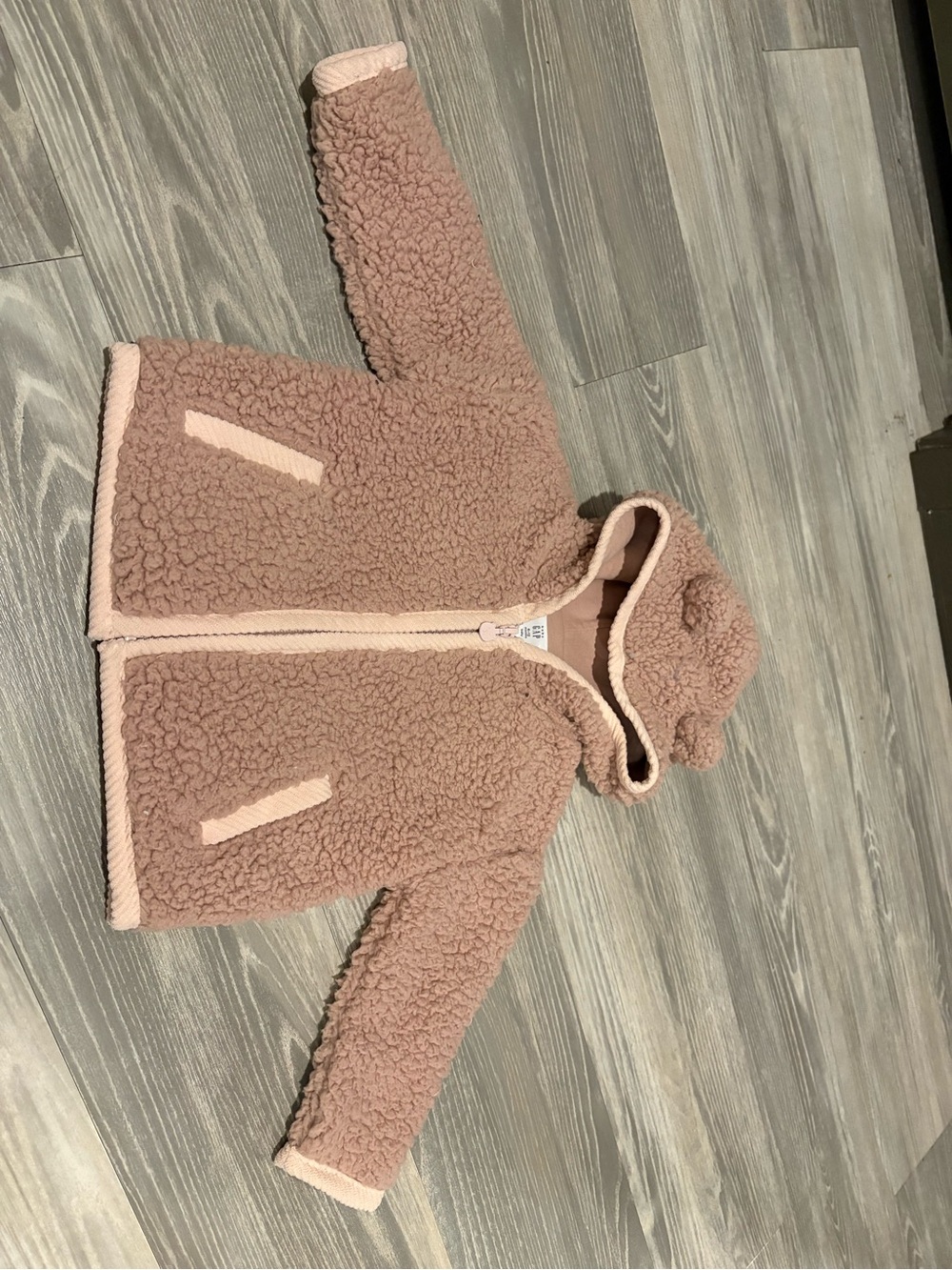 GAP Kids Sherpa Hoodie in Dusty Mauve